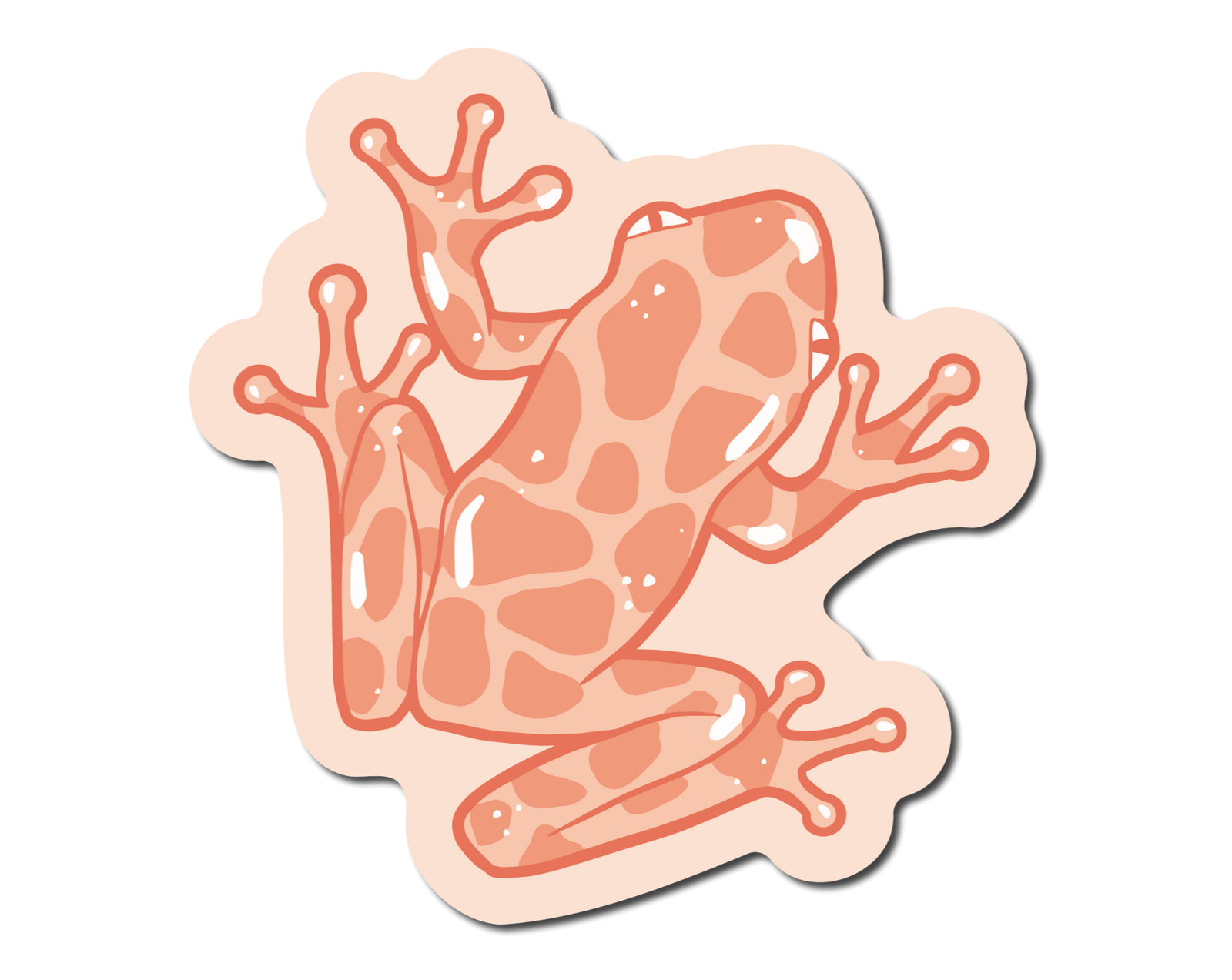 Groovy Frog Pink Sticker – A Fink & Ink