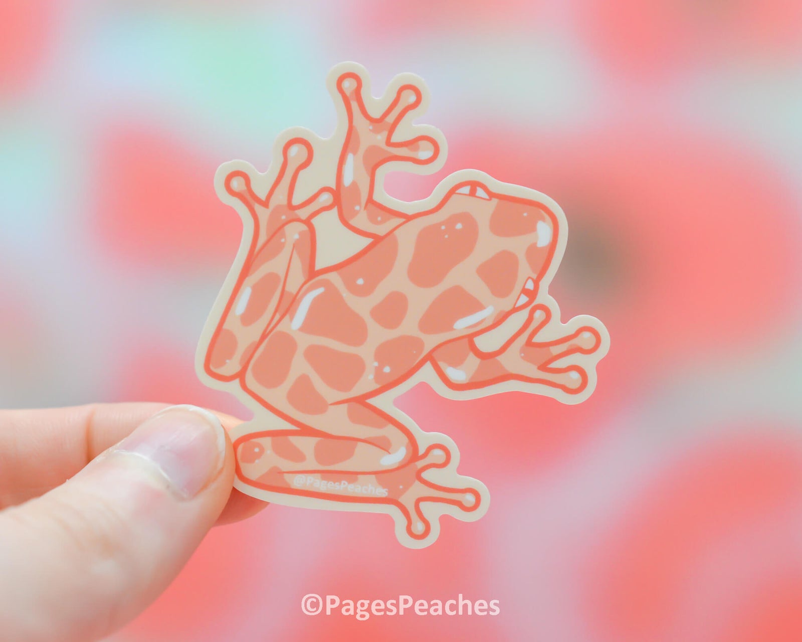 Groovy Frog Pink Sticker – A Fink & Ink