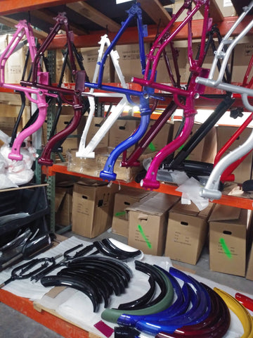 powder coated frames and fenders for personalized electric bikes