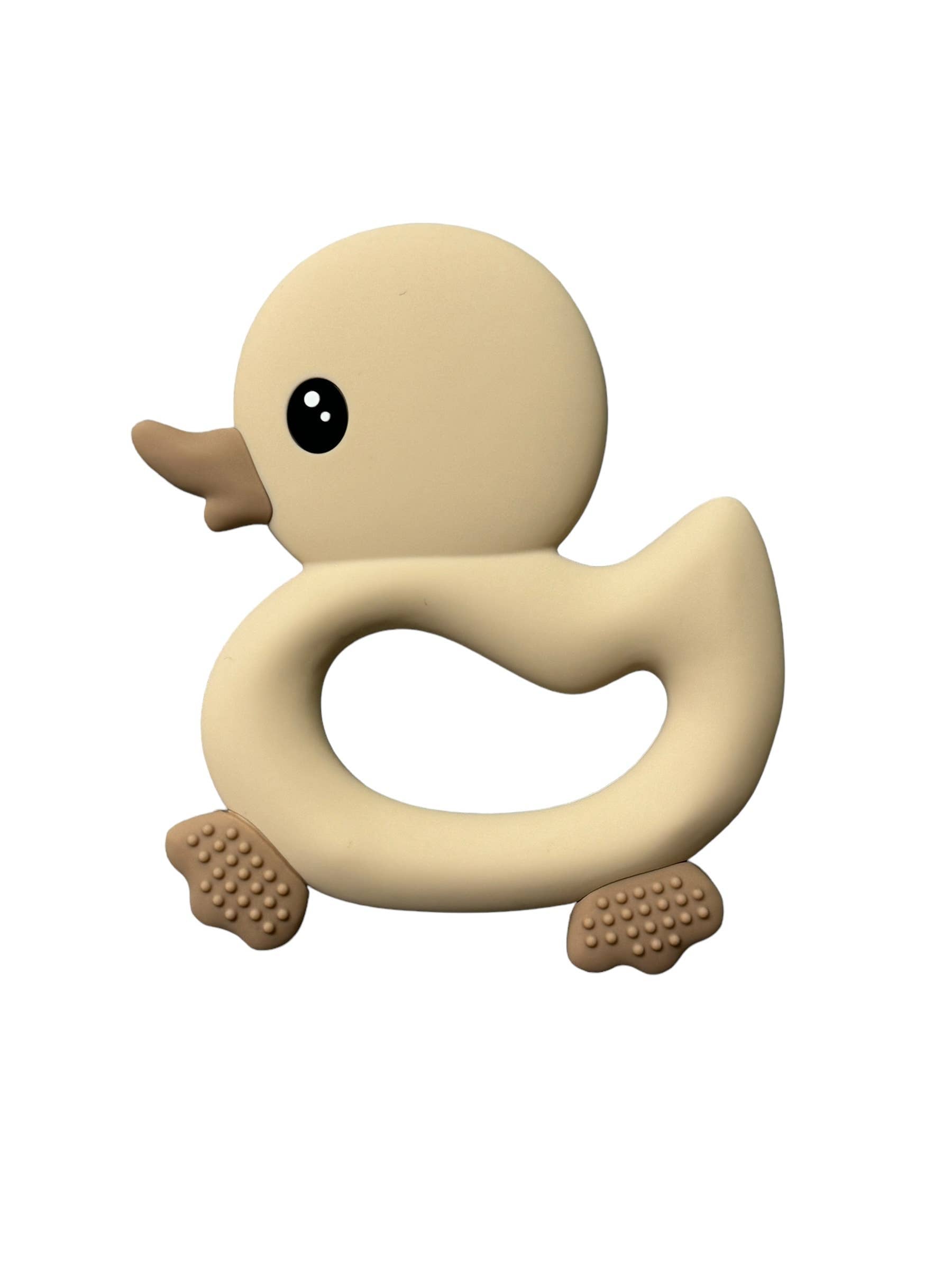 BPA Free Silicone Ducky Teether: Navajo Beige