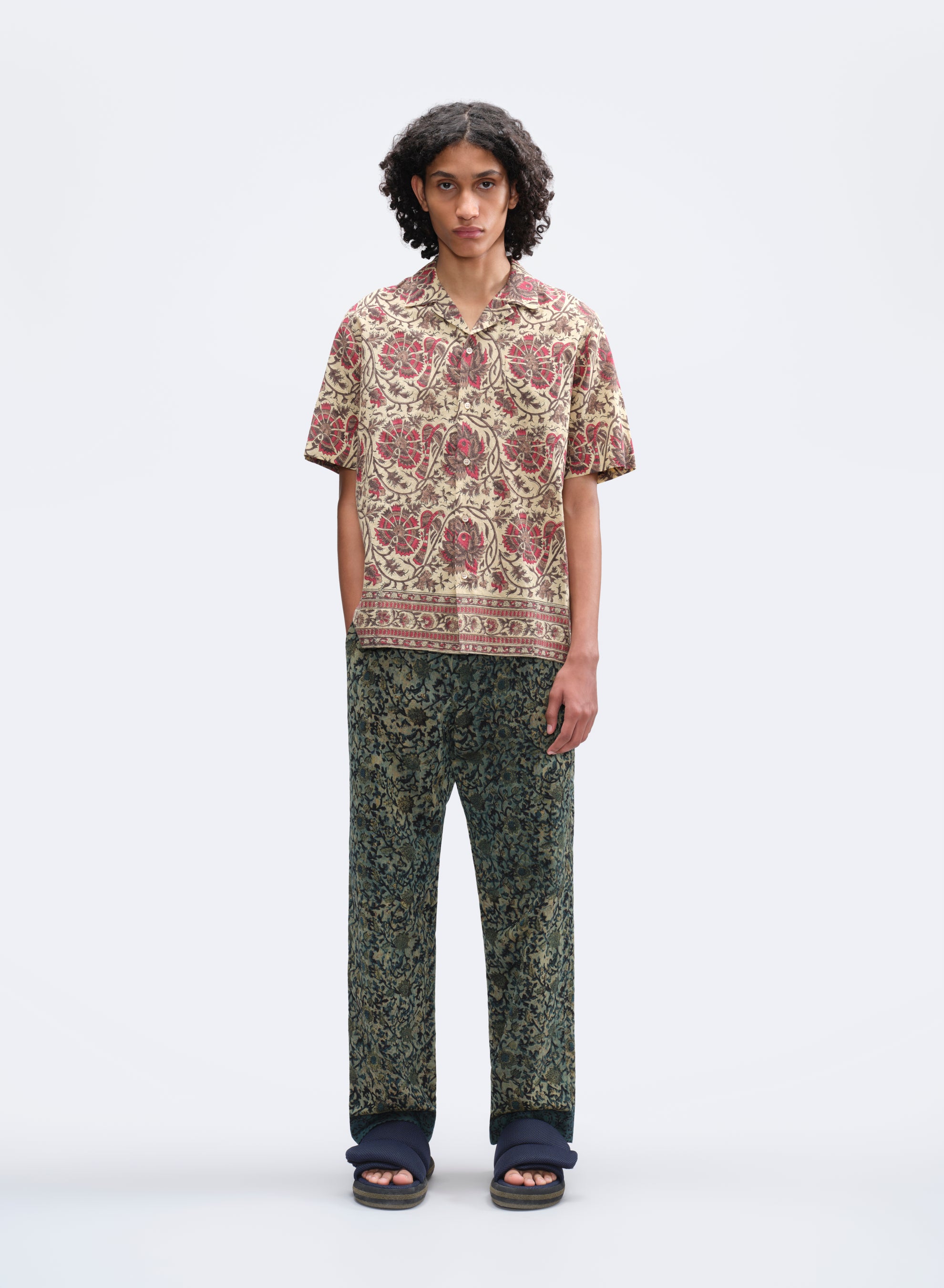 御出産御祝 御祝 出産祝い Mame Osmanthus Motif Jacquard Trousers 1