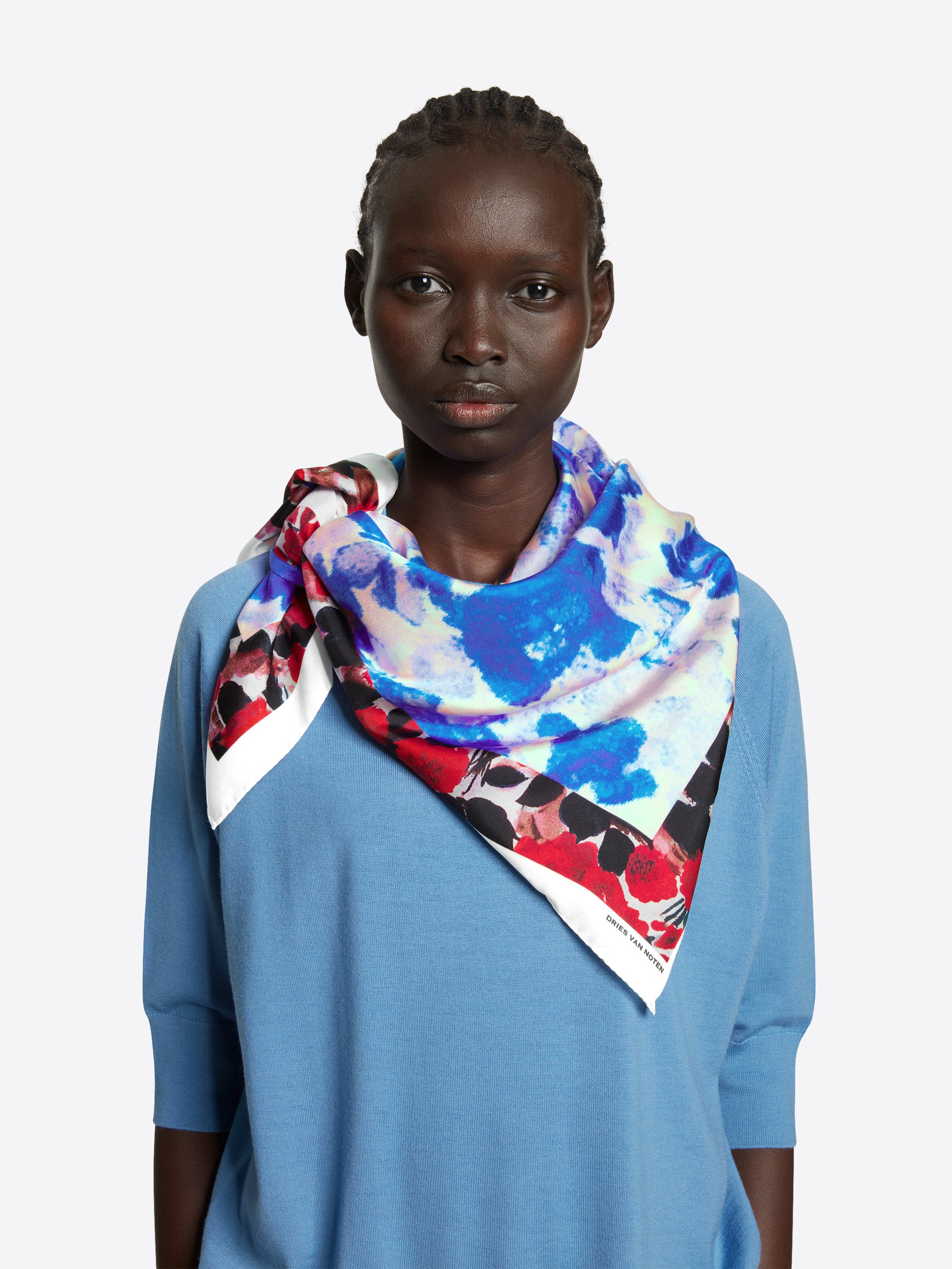 Floral silk scarf - Spring Summer Women | Dries Van Noten