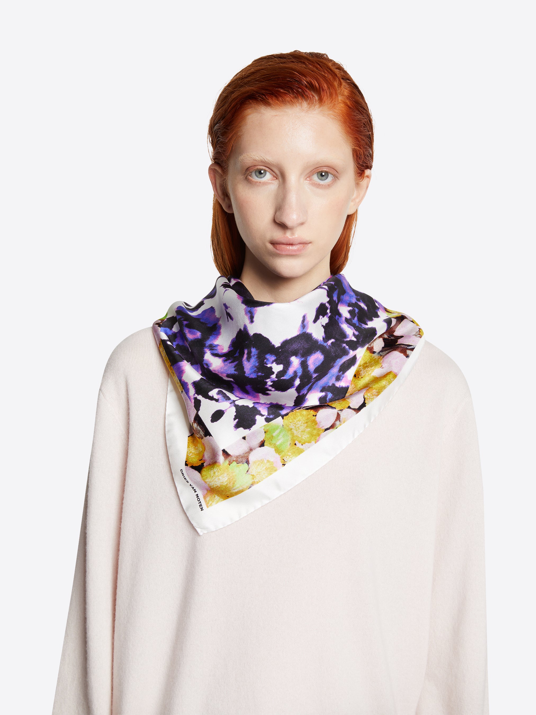 Floral silk scarf - Spring Summer Women | Dries Van Noten