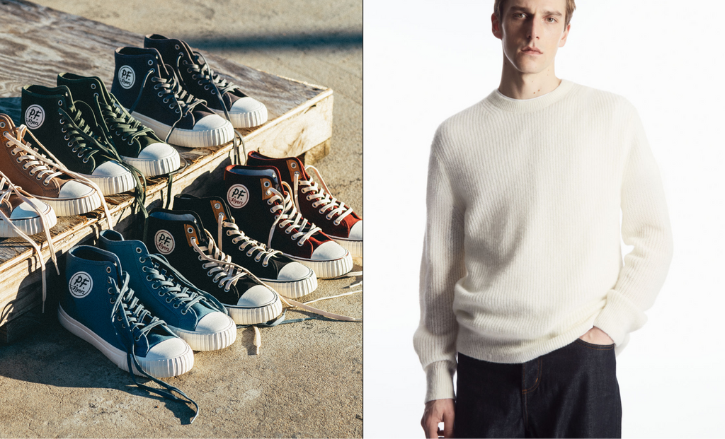 PF. Flyers with Classic Crewneck Sweater