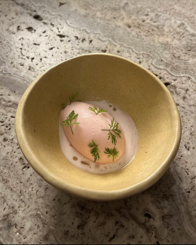 Kantan Sorbet served with Chrysanthemum syrup at SSS.