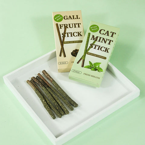 fruit de galle sur baton cataire pour chats