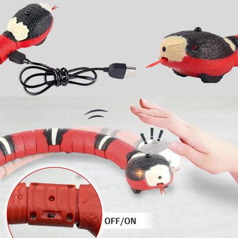 jouet chat serpent interactif