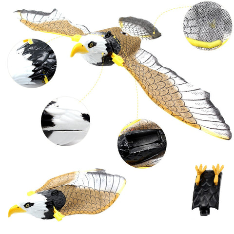 Jouet oiseau volant pour chats, 2pcs batterie simulée oiseaux jouet  interactif de chat, Électrique Flying Eagle Parrot Shape Hanging Flying  Pet Toys pour Chats