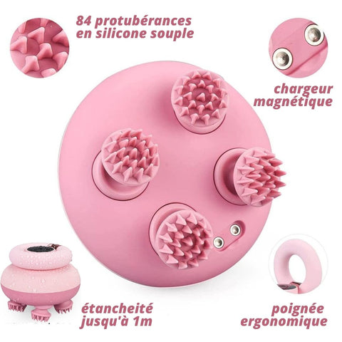 masseur chat électrique rose