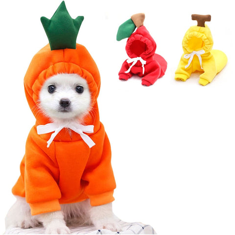 vetement-chien-sweat-capuche-fruit-deguisement