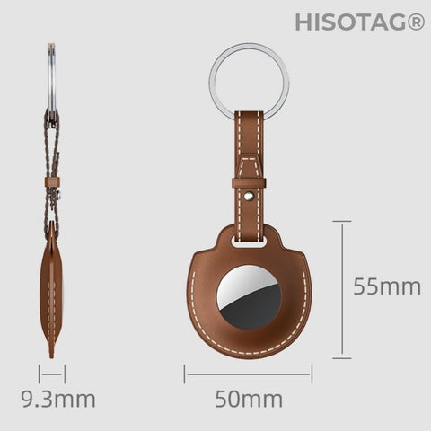 hisotag leather airtag keychain
