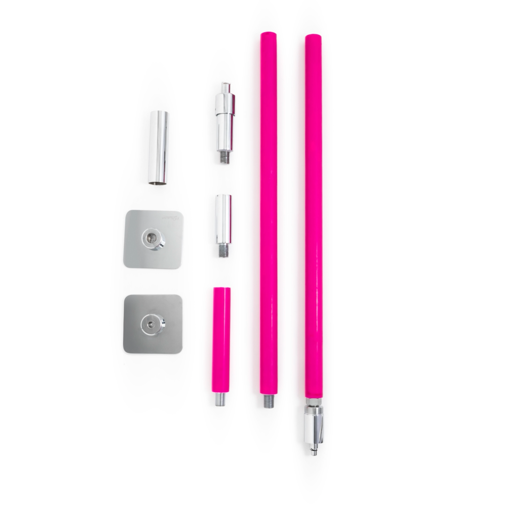 Fit 2 Flaunt Pink Silicone Portable Dance Pole Kit