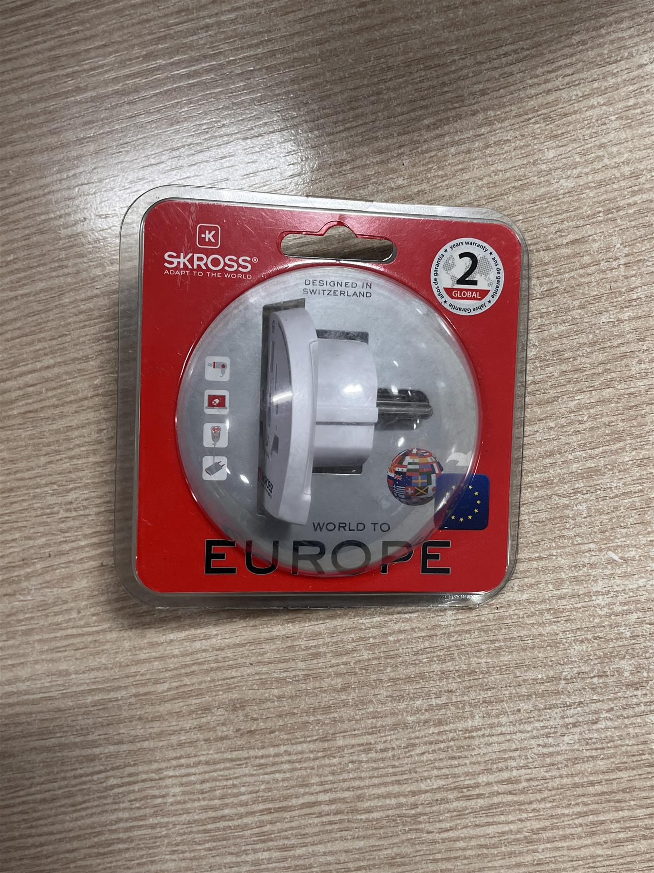 Skross World to Europe Plug Adapter x 3