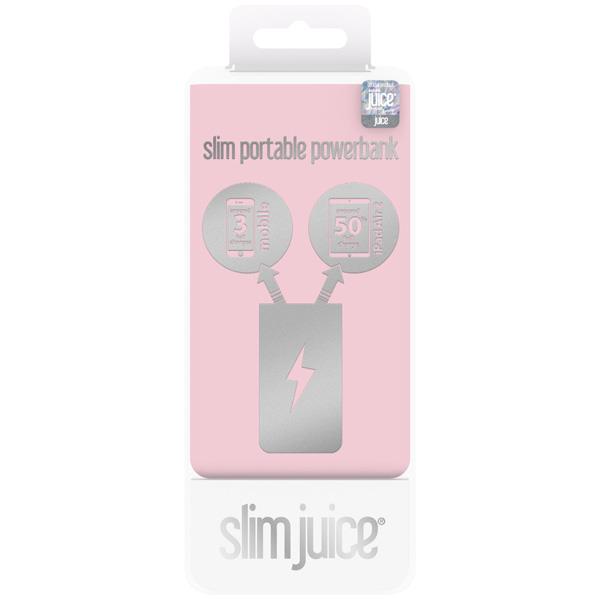 Juice Slim Power Bank 5000 mAh Pastel Pink