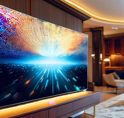 microled tv in luxury home