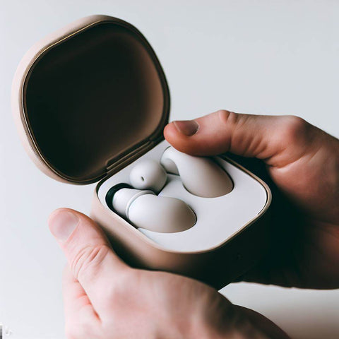 storing earbuds in charging case