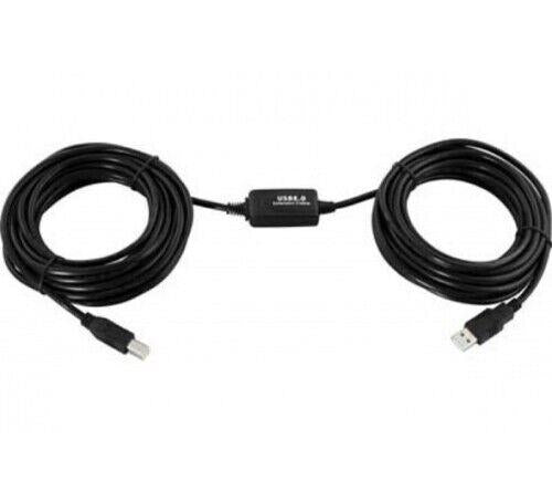 Active USB2.0 A to B Printer Cable - 10m Cable with Booster included