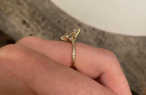 thin band engagement ring