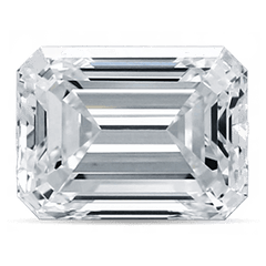 Emerald diamond shape engagement ring