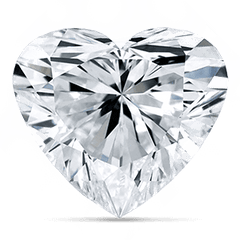 Heart diamond shaped engagement ring