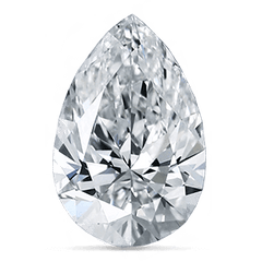 Pear diamond shape engagement ring