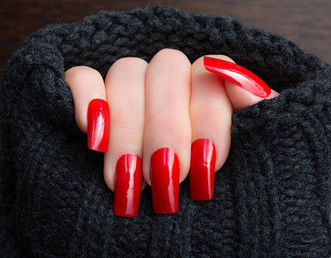 Vampy red Nails