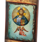 Jesus Christ icon Pantocrator, Handmade Greek Orthodox icon of our Lord, Byzantine art wall hanging canvas icon wood plaque 38x24cm TheHolyArt