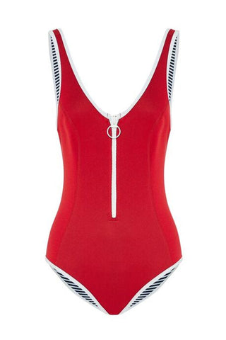 Saint tropez scoop one piece red duskii