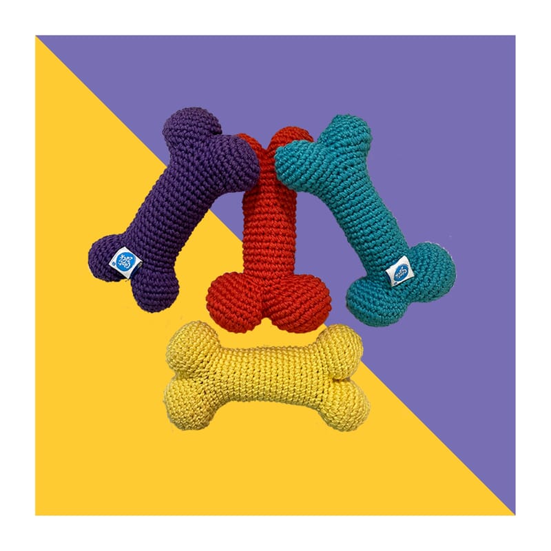 Captain Zack Crochet Bone Bisquit Dog Toy - Wagr - The Smart Petcare Platform
