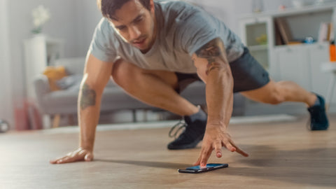 man performing mobility drill