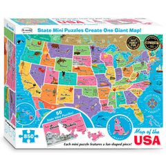 850 Piece Map of USA Puzzle