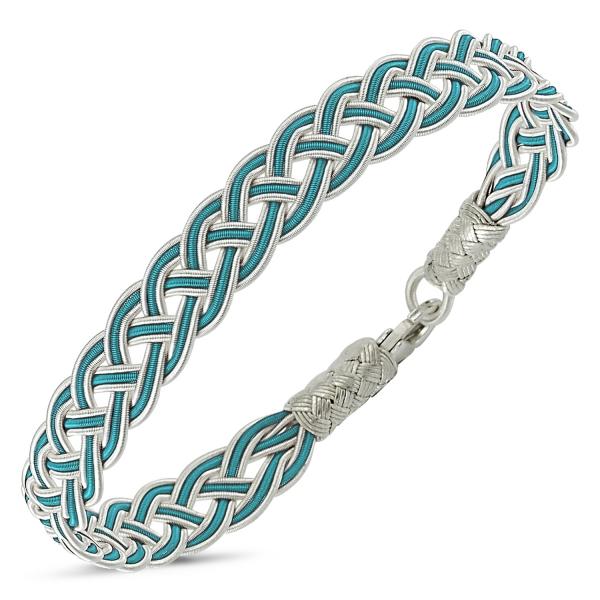 Kazaz Black and White Reef Knot Bracelet in Silver – Zehrai