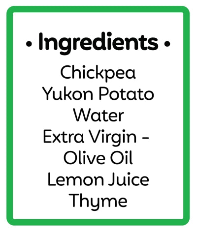 Ingredient List for Taleii's CHICKPEA, POTATO, THYME Blend