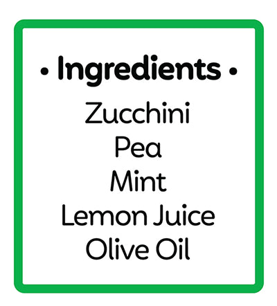 Ingredient List for Taleii's Zucchini Pea Mint Blend