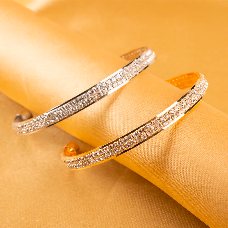 Elegant Rhinestone Cuff Bracelet