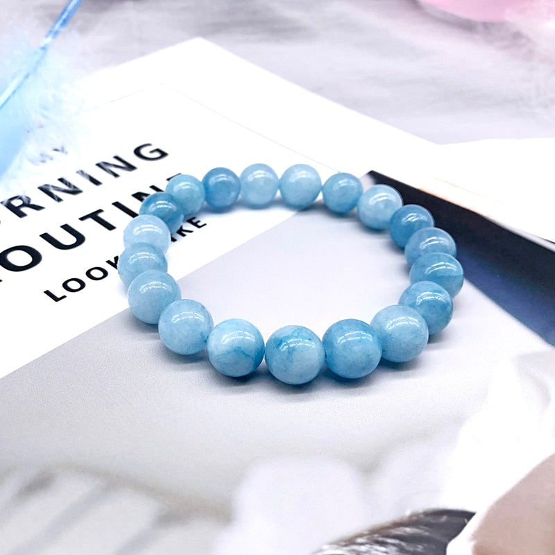 Natural Aquamarine Crystal Bracelet