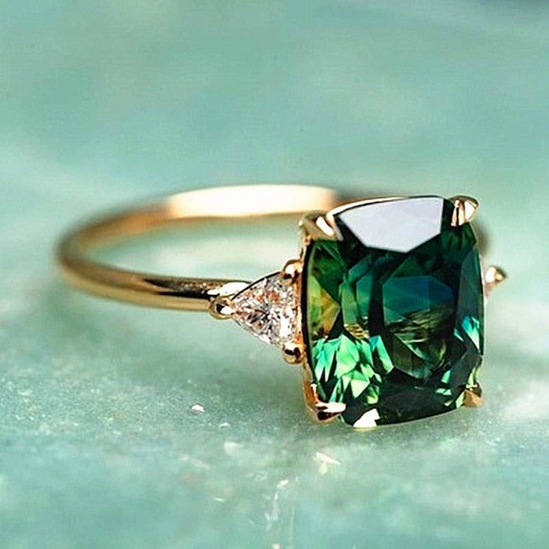 Natural Gemstone Emerald Ring