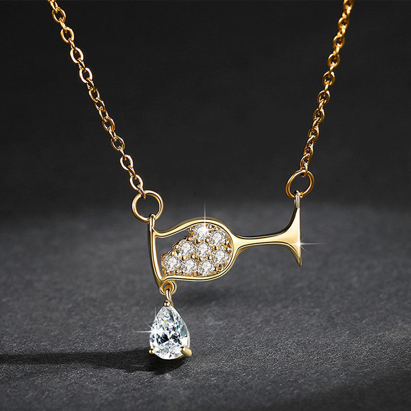 Women Glass Pendant Necklace