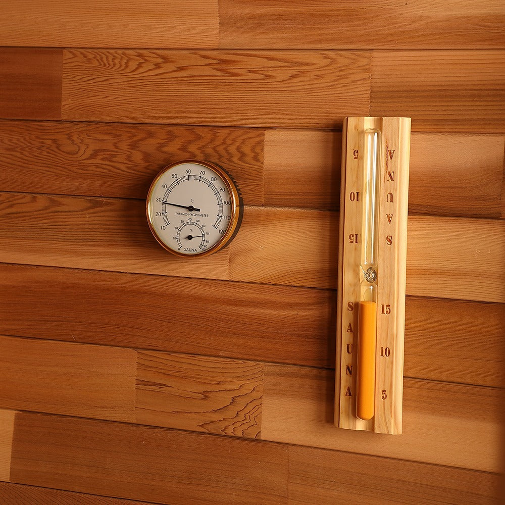 Thermomètre/Hygromètre, intérieur Bois 2-en-1 pour Sauna Sauna Ther