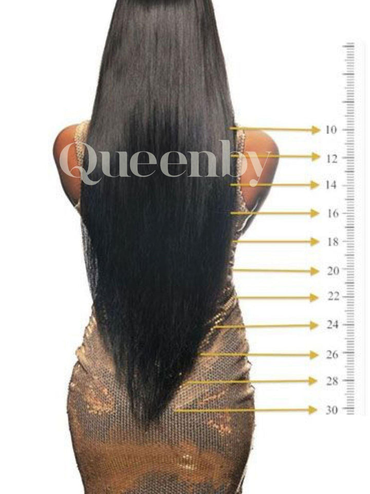 16 inch virgin human hair wig - QUEENBY