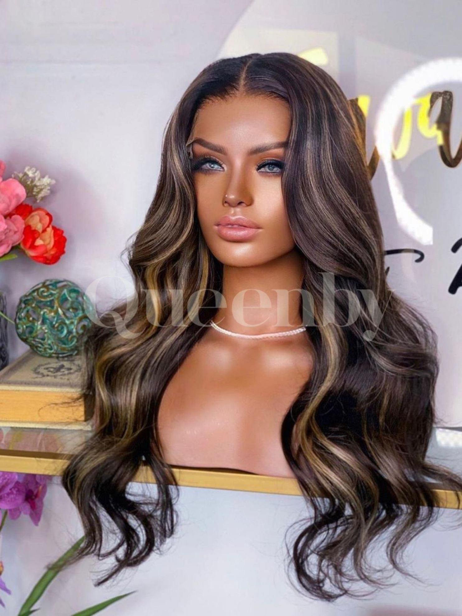 24 inch virgin human hair wig – QUEENBY
