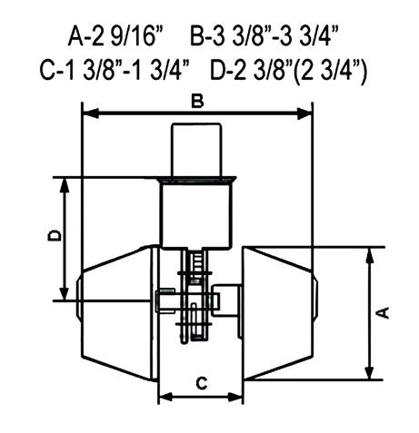 double deadbolt dimensions