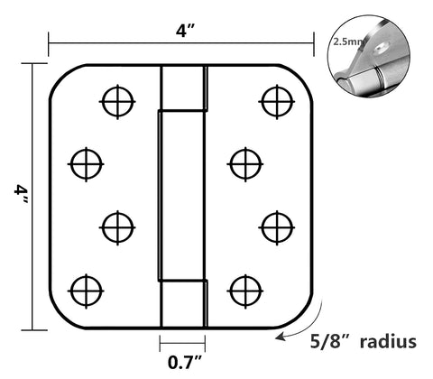 4" Door Hinges