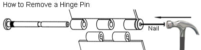 How to remove door hinge pin