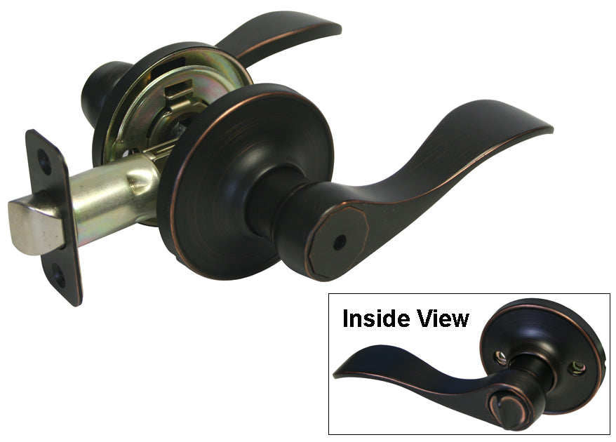 Dark Oil Rubbed Bronze Privacy Lever- Style: 838DBR