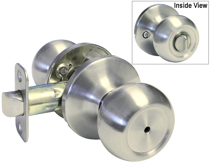 Satin Nickel Privacy Round Knobs- Style: 5765DC