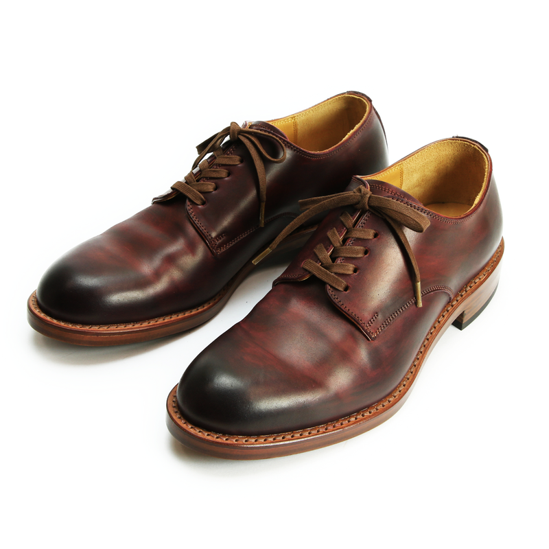 2100 CORDOVAN PLAIN TOE SHOES BURGUNDY コードバンプレーントゥ