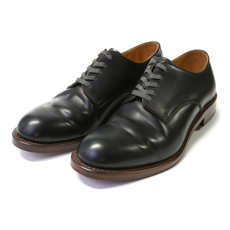 2100 CORDOVAN PLAIN TOE SHOES BLACK コードバンプレーントゥシューズ