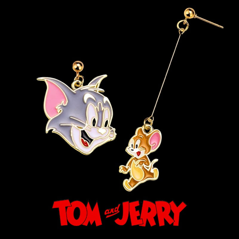 tom & jerry drop earrings in gold – Chili fashion & art gallery