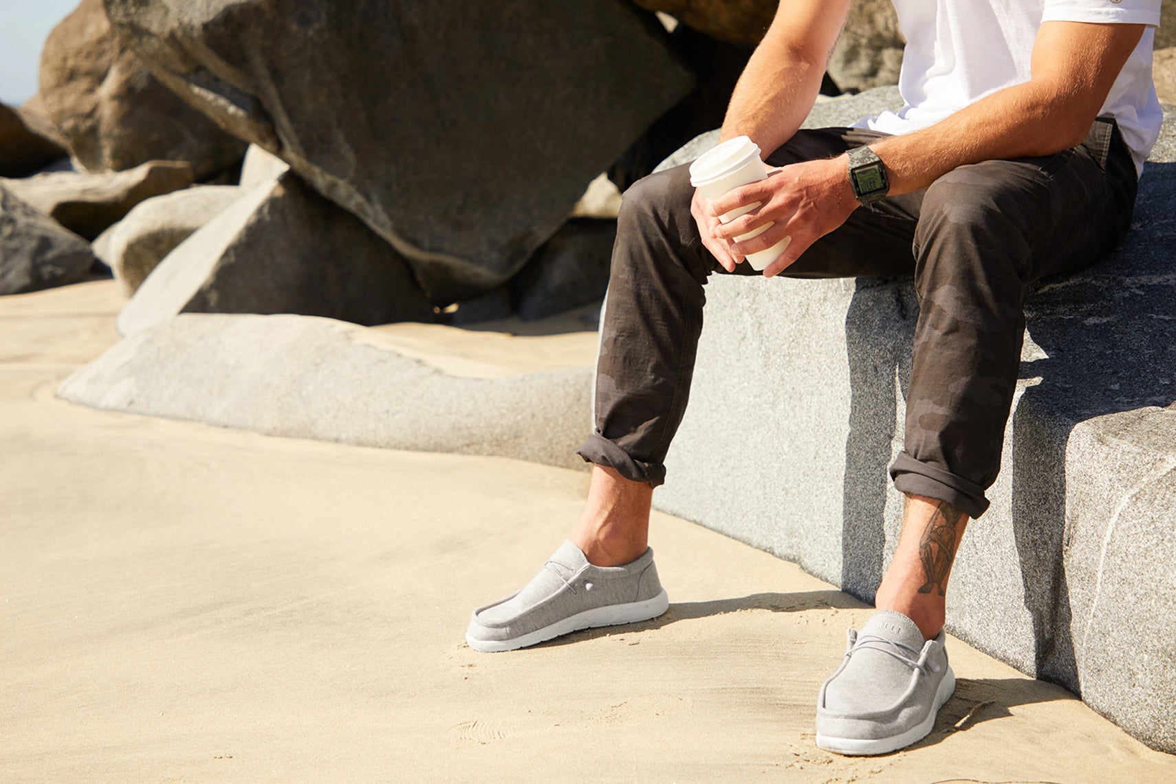 Men's Reef Cushion Coast Shoes in Light Grey | REEF®